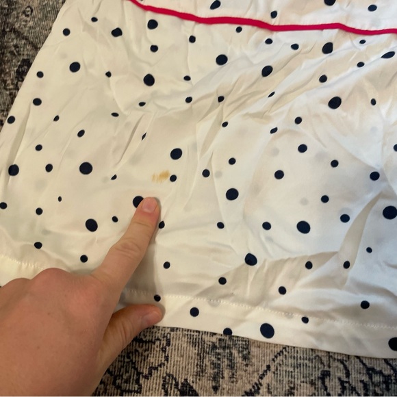 SUMMERSALT Women’s 1X Cloud 9 Silky PJ Set Polka Dot Pink Trim - Picture 8 of 8